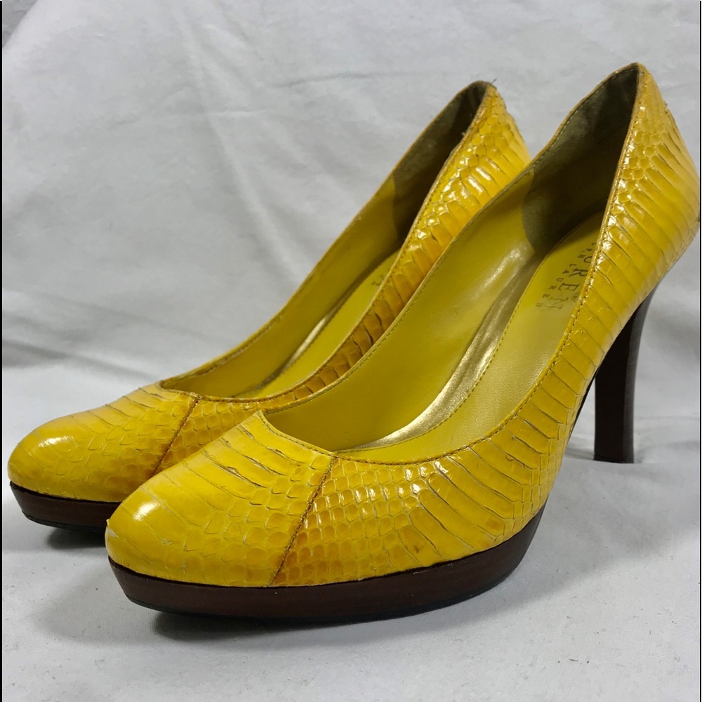 Ralph Lauren Snake Skin Heels 6M